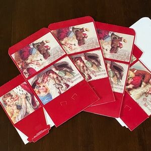 Set of 4 Rectangular Victorian Santa Gift Boxes